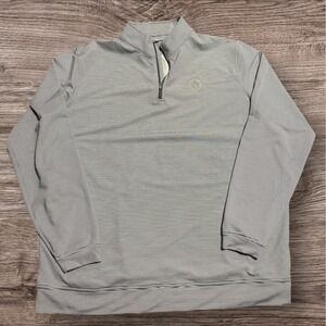 Peter Millar Perth Performance Quarterzip Pullover Mens Xxl Light Gray Golf